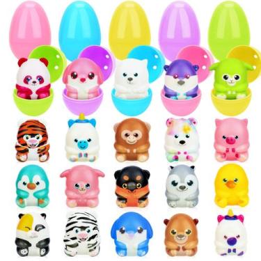 Imagem de Ovos de Páscoa com brinquedos Animal Squishy, pacote com 20 unidades p