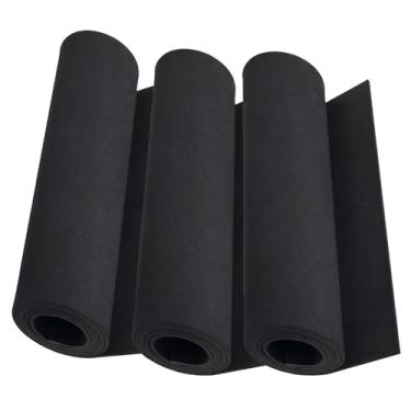 Imagem de Pacote com 3 folhas de espuma de EVA pretas de 2 mm de espessura, 34,3 cm x 124,5 cm, espuma de artesanato de EVA premium para fantasia de cosplay da MEARCOOH