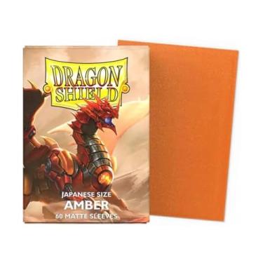 Imagem de Dragon Shield | Mangas foscas de tamanho japonês | 60 CT - Mangas TCG premium lisas e resistentes - Compatível com Yu-Gi-Oh, Naruto, Cardfight e Vanguard | Âmbar