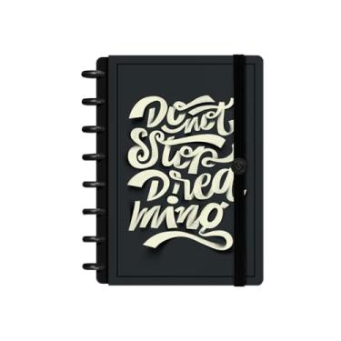 Imagem de Caderno de Disco ISCOOL Capa Dura Verbo Livre Sonhar Grafite P