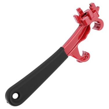 Imagem de QWORK Chave de encaixe 3 em 1 para tambores de aço e plástico, ferramenta de 140 litros, ferramenta de abridor de balde de alumínio, recipiente de 5 a 55 galões, ferramenta de elevação de tampa de