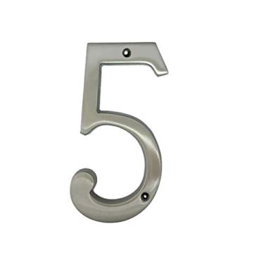 Imagem de Número da casa de latão forjado QCAA, 10 cm, 15 cm, latão polido ou bronze polido US10B polido a óleo, 1 Pack, Matte NKL (6") -5