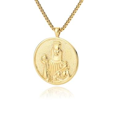 Imagem de Colares de Mitologia Grega Com Pingentes de Moedas Antigas de Ártemis, Afrodite, Atena, Hécate, Hera, Perséfone e Selene (Perséfone)