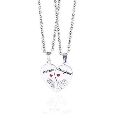 Imagem de Anlive Colares para mãe filha meio coração Joias de amizade para ela