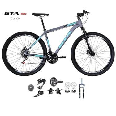Imagem de Bicicleta Aro 29 Gta Start Kit 2x9 Gta Sunrun Freio Disco K7 11/36 Pedivela 24/38d Garfo com Trava (Cinza/Acqua, 21)