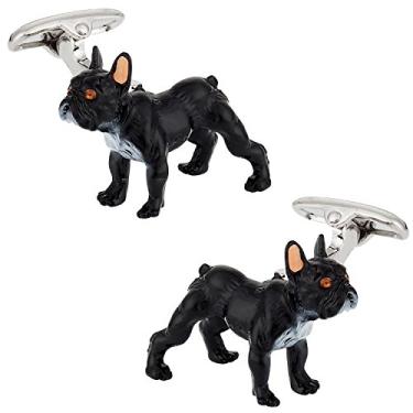 Imagem de Abotoaduras de buldogue francês pintadas Safari Cuff-Daddy com caixa de apresentação