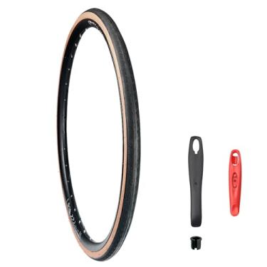 Imagem de BALINGE 1 pacote de pneu de bicicleta de estrada 700C 700 * 32C pneu de substituição de bicicleta, pneus de cascalho dobráveis para bicicleta, resistente ao desgaste, 1 pacote + alavancas (sem tubos