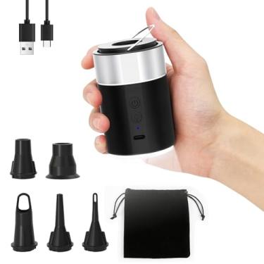 Imagem de BEAUTYOVO Mini Inflador/Desinflador De Ar Portátil, Bateria Recarregável 4000 Mah, Bomba Colchão, Inflador Flutuador Piscina, Bolsa Armazenamento A Vácuo