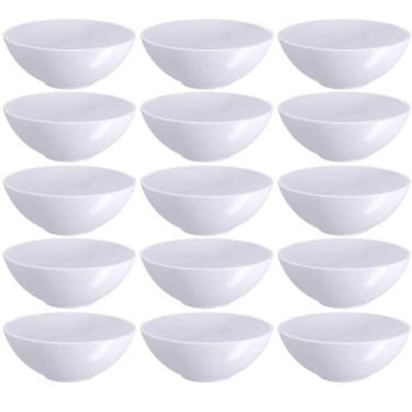 Imagem de Kit 15 Ramequins de Plástico 120ml Redondo Branco Molheiras para Servi