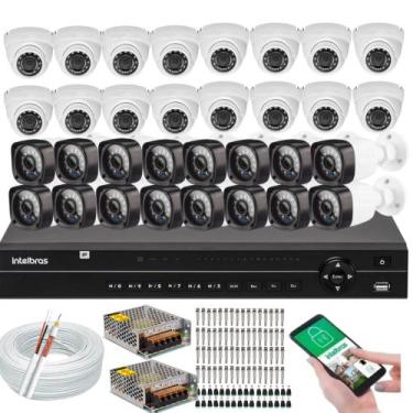 Imagem de Kit 32 Cameras Segurança Dvr Intelbras Full Hd 32ch mhdx c/Acessórios