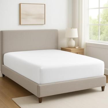 Imagem de Lençol Casal com Elástico 600 Fios Egípcio 100% Algodão – Tecido Premium e Toque Macio (Branco)