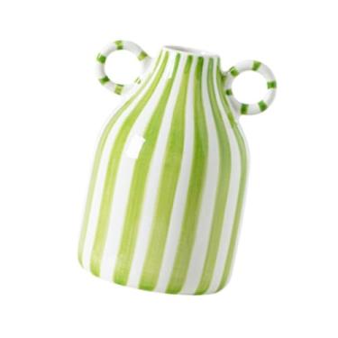 Imagem de IEUDNS Vaso de cerâmica arranjo floral recipiente de plantas presente moderno vaso decorativo de flores para mesa de jantar mesa de entrada prateleira, Verde
