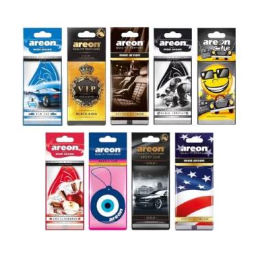 Imagem de Kit com 9 Aromatizante Automotivo Areon Cheirinho Odorizador Carro Che