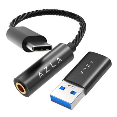 Imagem de AZLA A100 Smart DAC – Adaptador de áudio USB C para 3,5 mm, auxiliar para USB C Dongle para iPhone 16, Samsung Galaxy S23, Pixel, iPad Pro – Adaptador USB-C para conector de fone de ouvido com