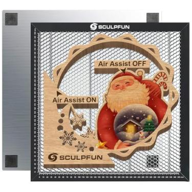 Imagem de SCULPFUN Mesa de trabalho de favo de mel 400 x 400 x 22 mm, cama a laser de favo de mel para gravador e máquina de corte a laser de CO2 ou diodo, acessórios de gravação a laser, dissipação rápida