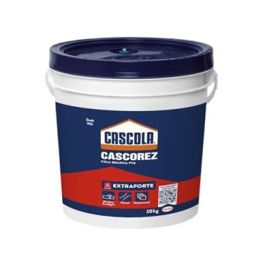 Imagem de Cascola Cascorez Extra Balde, Cola branca extra forte de fácil aplicação, Cola de PVA com secagem transparente, Cascorez para colagens de alto desempenho, 1x10kg