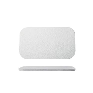 Imagem de Prato de cerâmica plana circular de pedra para bolo de bife ocidental - prato retangular de 30 cm