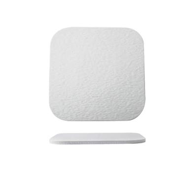 Imagem de Prato de cerâmica plana circular de pedra para bolo de bife ocidental - prato quadrado de 25,7 cm