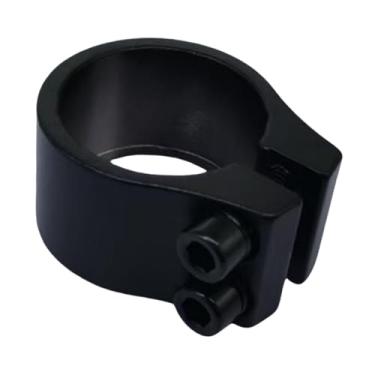 Imagem de Fenteer Grampo de canote de bicicleta Grampo de tubo de bicicleta de estrada 34,9 mm Acessório de liga de alumínio tensor de componente de selim de, Preto