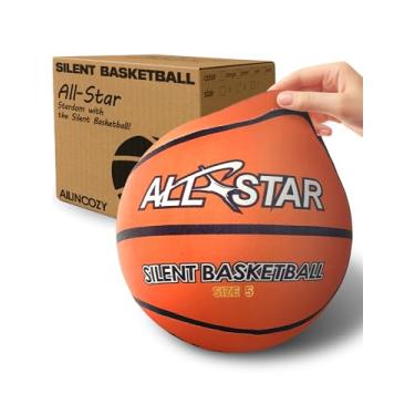 Imagem de Bola de basquete silenciosa sem bagunça, capa de tecido, basquete sem ar de espuma macia, salto alto, bola de treinamento sem ruído, embalagem de presentes, seguro para atividades internas, tamanho 5