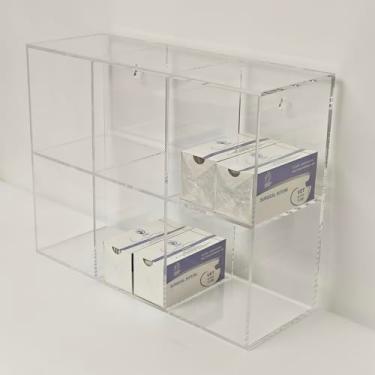 Imagem de CiaoHER Suporte de sutura médica de acrílico transparente, organizador de fios cirúrgicos (camadas duplas, 6 compartimentos)
