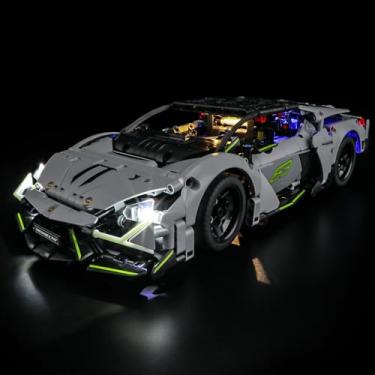 Imagem de BRIKSMAX 2.0 Light Kit Compatible with Lego Technic Lamborghini Revuelto Super Sports Car 42214 Building Sets- LED Lighting Kits (Accessories Only), Cable-Hiding Tech for Display, Gifts & Collectors