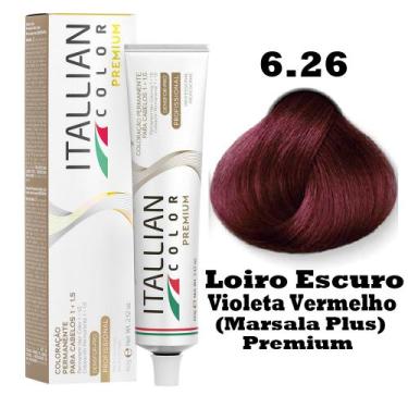 Imagem de Coloração Itallian Color 60g Profissional Cor:6.26 Louro Escuro Violet