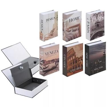 Imagem de Cofre Camuflado Formato de Livro Discionario com Chave Porta Joias de Luxo Discreto 18x11,5x5,5 cm