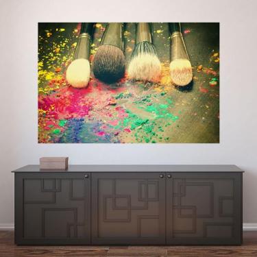 Imagem de Painel Adesivo de Parede - Pincéis - Maquiagem - 943pnp - Allodi