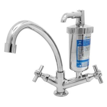 Imagem de Torneira Filtro Cozinha Purificador Metal Cromada Bancada - Shophidrau