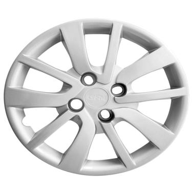 Imagem de Jogo 4 Calotas Aro 15 Sandero Logan Emblema 2014 20 Prata