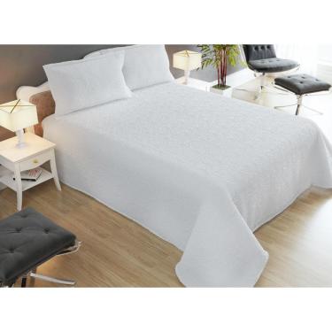 Imagem de Cobre Leito Colcha Branca Kit Classic Passione Casal Queen