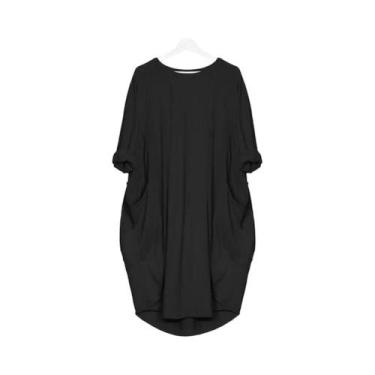 Imagem de Vestido Casual De Verão plus Size Para Mulheres, Manga Longa Solta, Só