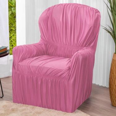 Imagem de Capa Para Poltrona 1 Lugar Elasticada Lisa - Lenharo Enxovais, Rosa