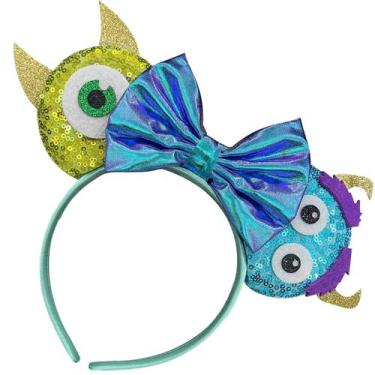 Imagem de Bandana Bolonar Monsters Mouse Ears para mulheres azul-púrpura