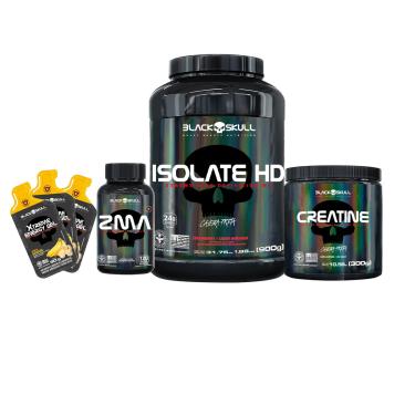 Imagem de Combo Whey + Creatina + ZMA + Gel - Black Skull Whey + Creatina + ZMA + Gel (Chocolate + Banana)