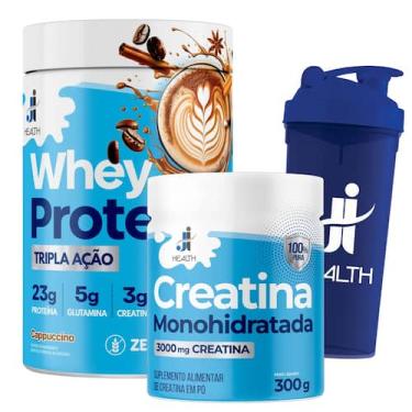 Imagem de Melhor Combo Whey Protein com Creatina Monohidratada Pura e Glutamina 