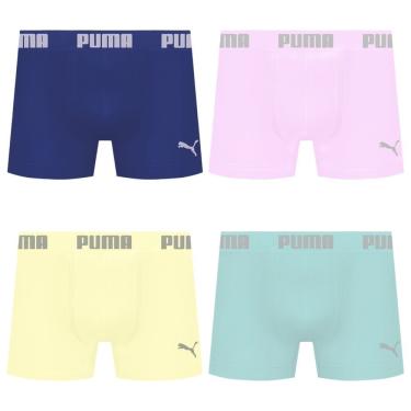 Imagem de Kit 4 Cuecas Puma Boxer Sem Costura Masculina