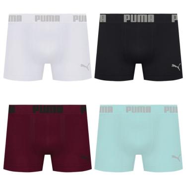 Imagem de Kit 4 Cuecas Puma Boxer Sem Costura Masculina