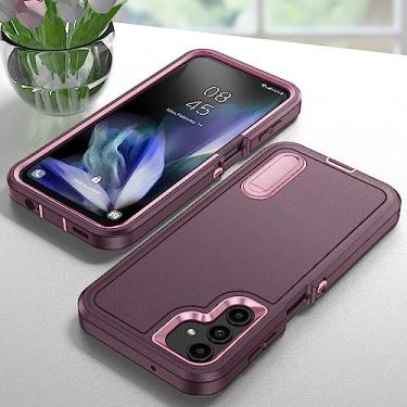 Imagem de Acessórios de telefone capa armadura para samsung galaxy a54 a14 a53 a13 a04s s23 ultra s22 plus kickstand capa de camada dupla, roxo, para galaxy s22