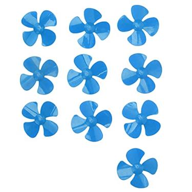 Imagem de Pilipane Hélice de 4 lâminas de plástico ABS 80 mm impulso de vento alto DIY brinquedo acessórios de substituição para controle remoto carro barco elétrico 10 peças (vermelho) (amarelo) (verde) (azul)