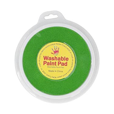 Imagem de Bloco de tinta lavável redondo artesanato almofadas de tinta infantil faça você mesmo grafite impressão digital carimbo para tecido de madeira scrapbook à base de água esponja de tinta material