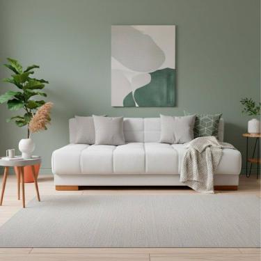 Imagem de Sofá Modular 2 Lugares para Sala de Estar Aston Cinza Claro