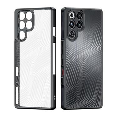 Imagem de NOUKAJU Capa para REDMAGIC 11 Pro, capa protetora fosca, antiqueda, absorção de choque, capa protetora para Nubia Red Magic 11 Pro Plus (preto transparente)