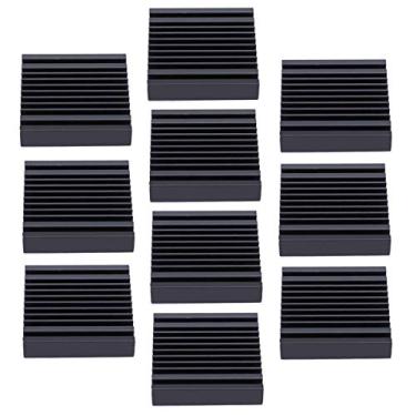 Imagem de 10pcs Adesivo de Adesivo Térmico Repulsão de Calor de Alumínio, Usinada Em Dentes Finos Com Fenda, Mão de Obra Requintada, Adequada para Roteadores, CPU, Dissipador de Calor IC,