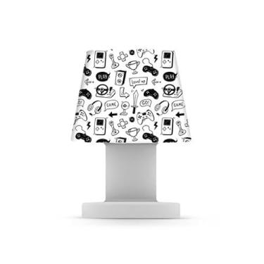 Imagem de Luminária Abajur de Mesa Game Black and White, Pequena, Estilo Gamer, Decorativa