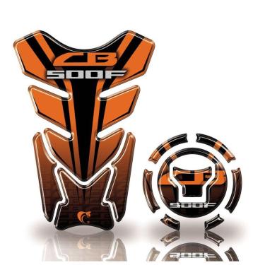Imagem de Adesivo Protetor Tanque E Bocal Honda Cb 500F + 2018 Laranja