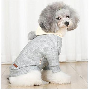 Imagem de BasicM Casaco quente de inverno para cães de algodão para Chihuahua Pomeranian (P)
