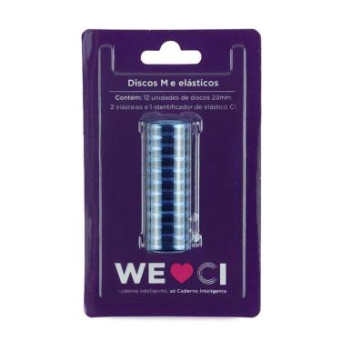 Imagem de Kit Discos G E Elásticos Para Caderno Inteligente Ci312043 Shimmering Blue - Ci