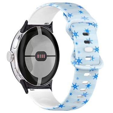 Imagem de THAZEE Pulseira de silicone macia de substituição compatível com Google Pixel Watch 2 (2023)/Pixel Watch (2022)